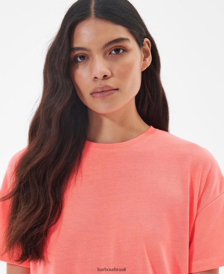 roupas Barbour vestido halton coral atômico mulheres NH44421892