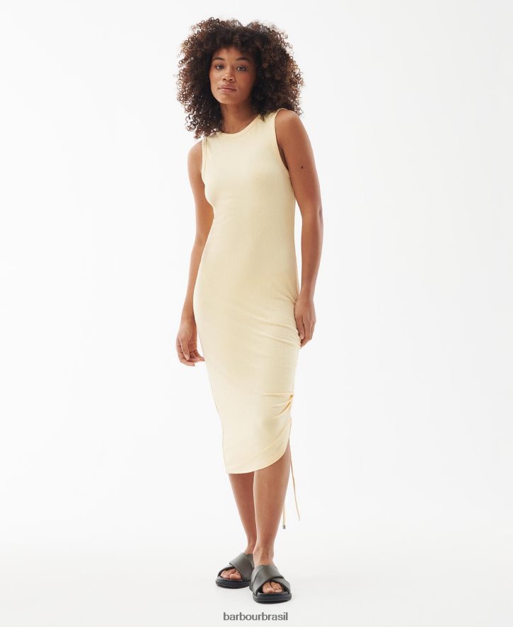 roupas Barbour vestido lorimer amarelo suave mulheres NH44421885