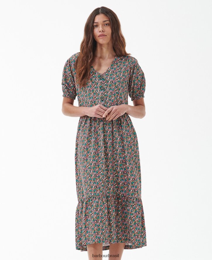 roupas Barbour vestido midi amor-perfeito clássico multi mulheres NH44421814