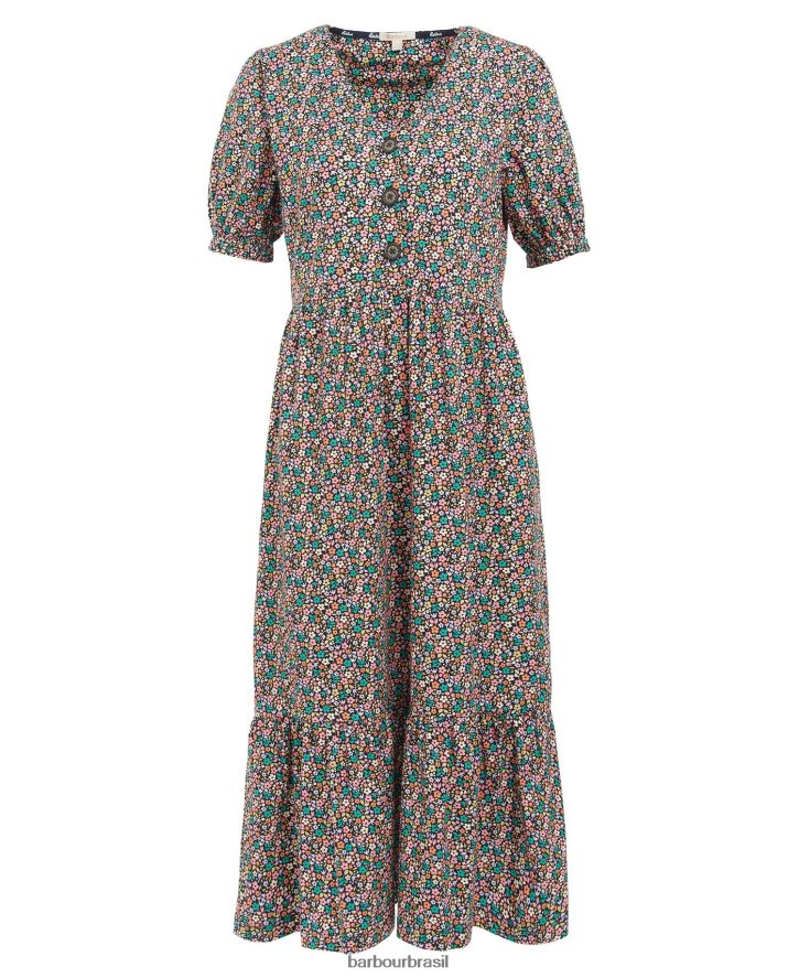 roupas Barbour vestido midi amor-perfeito clássico multi mulheres NH44421814
