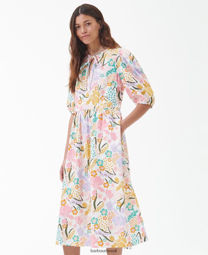 roupas Barbour vestido midi delphinium clássico multi mulheres NH44421828