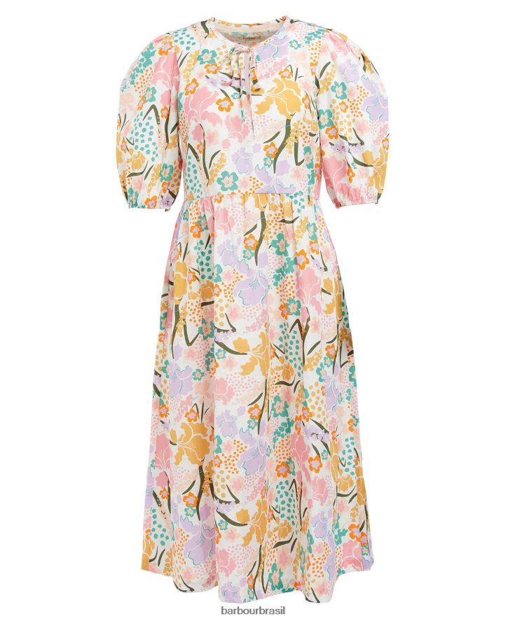 roupas Barbour vestido midi delphinium clássico multi mulheres NH44421828