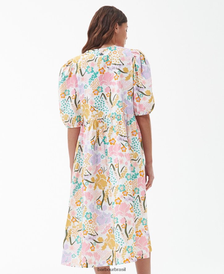 roupas Barbour vestido midi delphinium clássico multi mulheres NH44421828