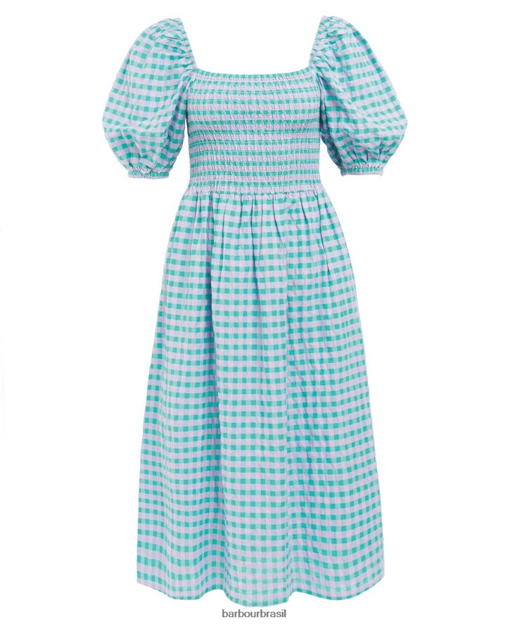roupas Barbour vestido midi gerânio clássico multi mulheres NH44421848
