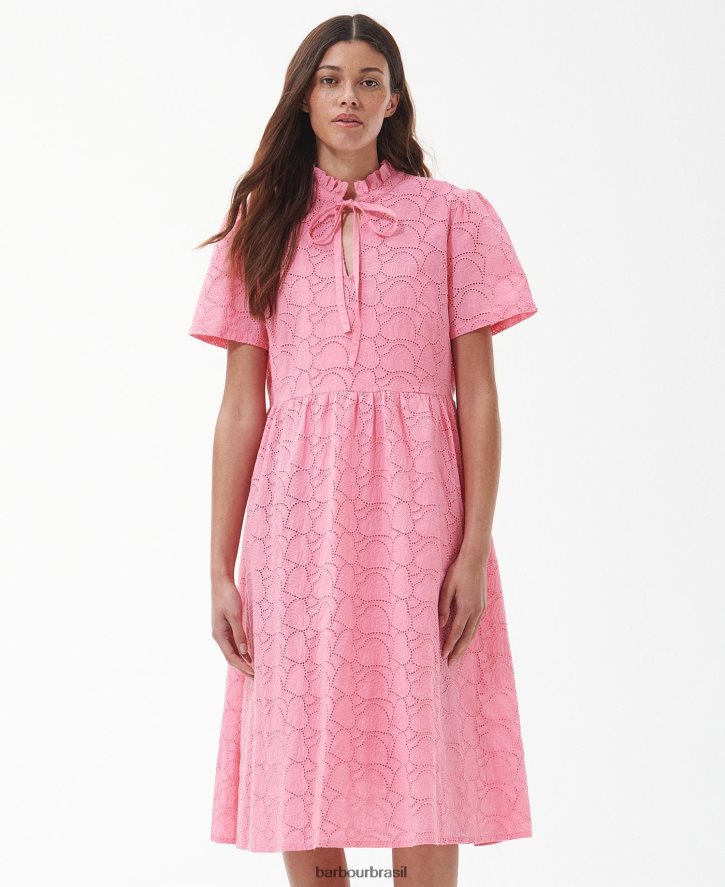 roupas Barbour vestido midi palmito hibisco mulheres NH44421813