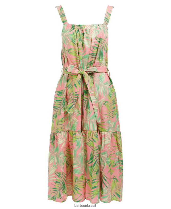 roupas Barbour vestido midi papiro clássico multi mulheres NH44421836