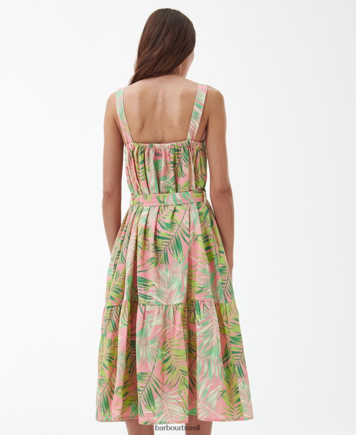 roupas Barbour vestido midi papiro clássico multi mulheres NH44421836