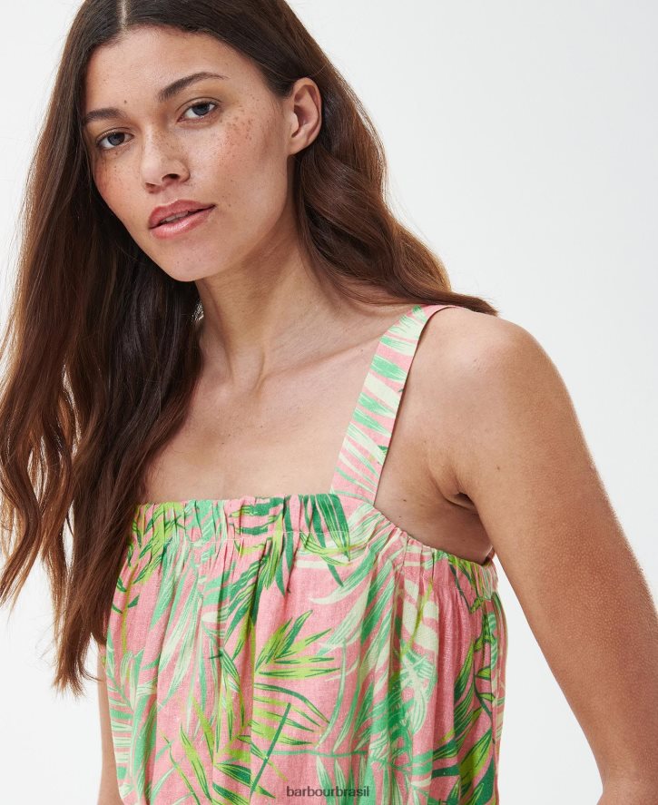 roupas Barbour vestido midi papiro clássico multi mulheres NH44421836