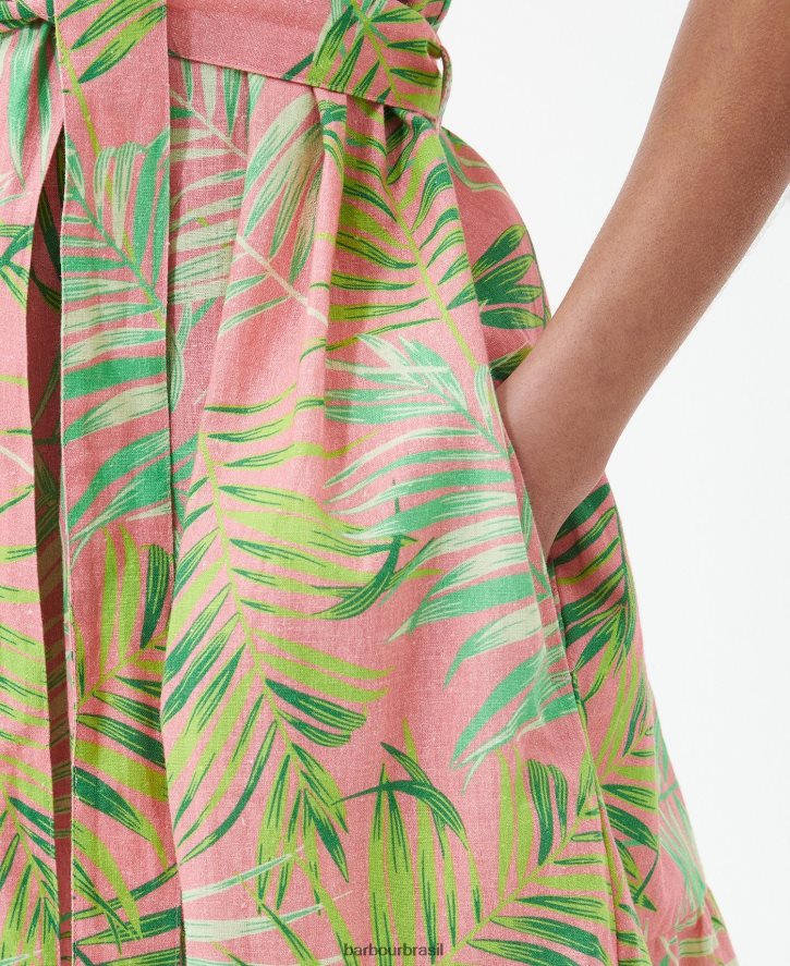 roupas Barbour vestido midi papiro clássico multi mulheres NH44421836