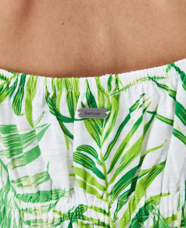 roupas Barbour vestido midi plumeria clássico multi mulheres NH44421811