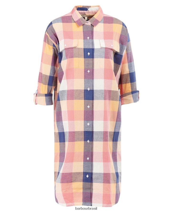 roupas Barbour vestido millcross verão verificação múltipla mulheres NH44421835