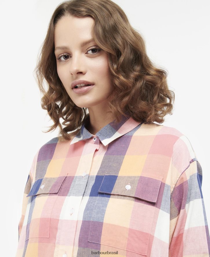 roupas Barbour vestido millcross verão verificação múltipla mulheres NH44421835