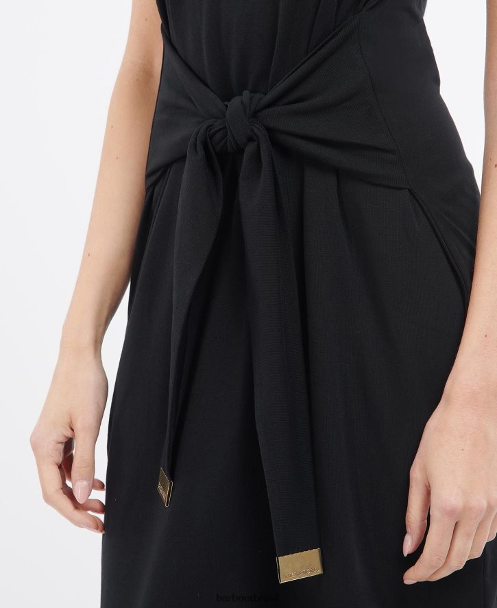 roupas Barbour vestido morgan preto clássico mulheres NH44421818