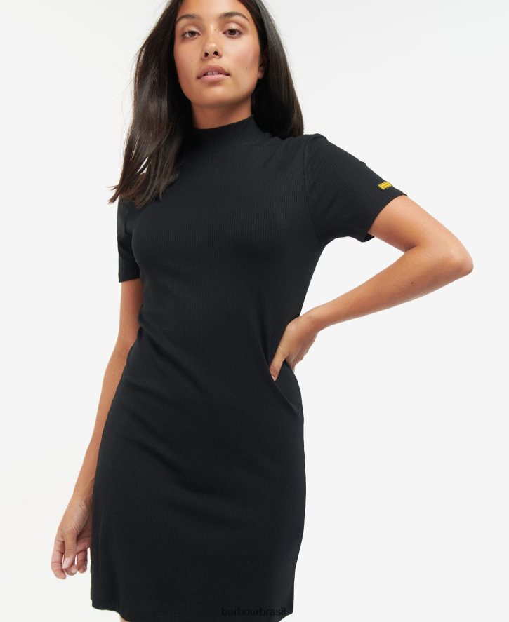 roupas Barbour vestido petillo preto clássico mulheres NH44421872