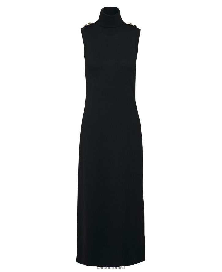 roupas Barbour vestido tricô rosbern preto clássico mulheres NH44421880