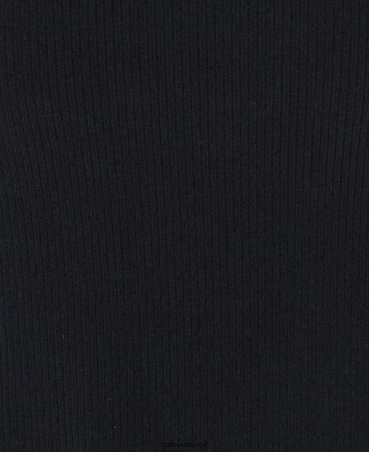 roupas Barbour vestido vale floresta preto clássico mulheres NH44421868