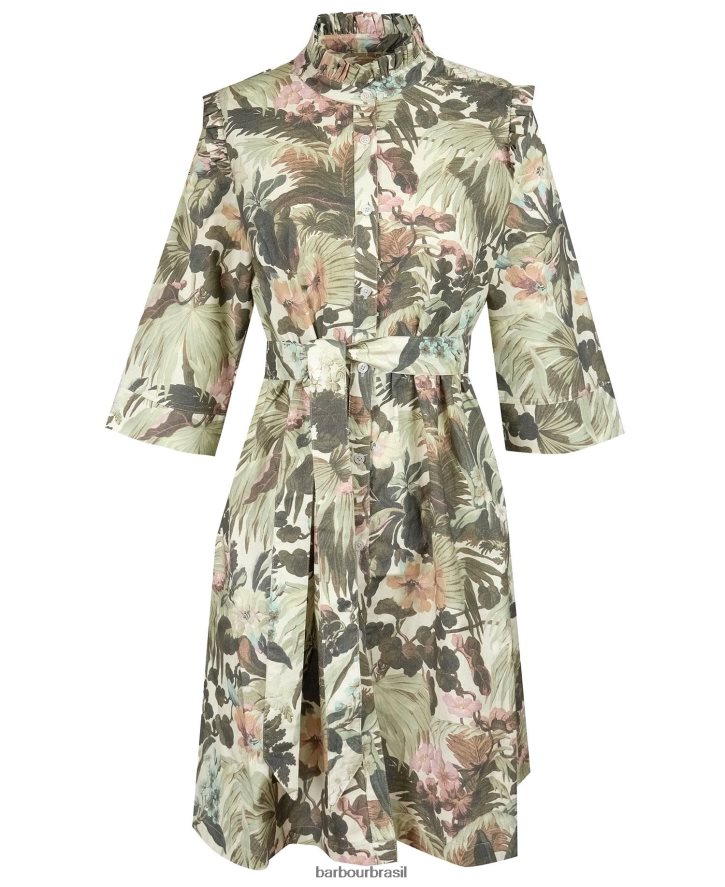 roupas Barbour x House of Hackney vestido grandden limerência/papiro mulheres NH44421896
