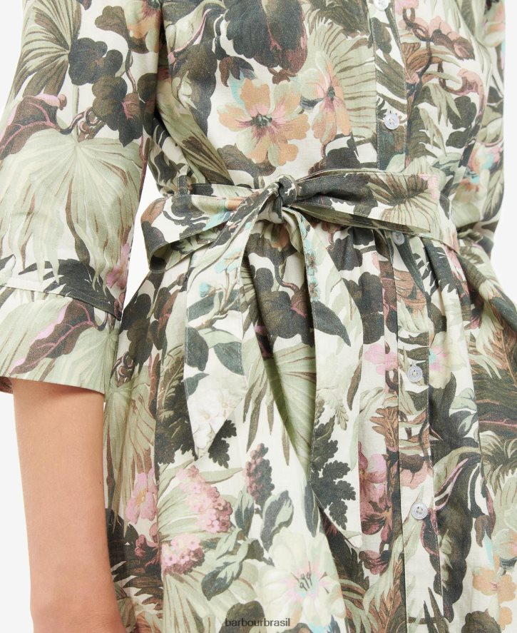 roupas Barbour x House of Hackney vestido grandden limerência/papiro mulheres NH44421896